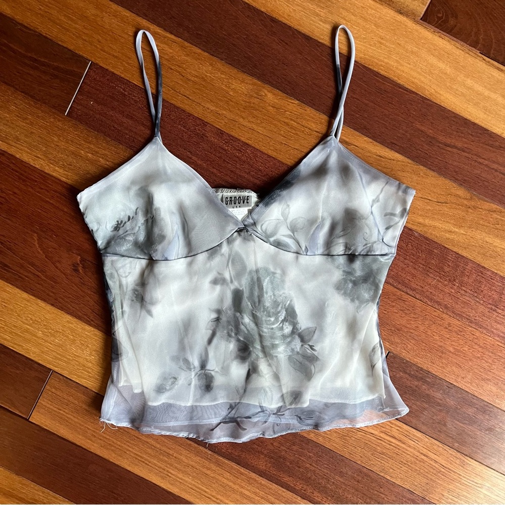 VINTAGE Y2K or 90s GREY CAMI